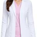 Maison Blanc Med Apparel Women’s Slim Fit Lab Coat – Premium Coat with Princess Seams, 2 Pockets, 235 GSM OEKO-TEX® Certified (SLIM FIT, MEDIUM - US 4-6)