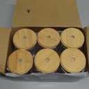 6-Pack Bamboo Qtip Holders - Bathroom Storage for Cotton Balls, Swabs, Pads, Floss