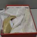 Women's Pumps,Comfortable Closed Toe 3-Inch Kitten Heels,Low Heels for Work,Office,Wedding,and Dressy Occasions,Dress Shoes for Women (10, Gold)