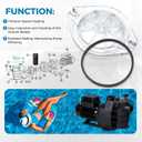 SPX1250LA Strainer Cover with Gasket Compatible with Hayward Max-Flo Pump Series SP1800X & SP2800X – Clear Lid Replacement for Pool Pump