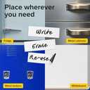 X-bet MAGNET Dry Erase Magnetic Labels 60 pcs 1x3 - Reusable Sticky Notes - Magnetic Notepads for Refrigerator - Dry Erase Magnetic Sheets - Blank Magnet Stickers - Used for Whiteboard, Classroom