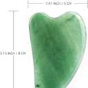 Large Gua Sha Heart Natural Jade Stone for Face to Lift, Decrease Puffiness and Tighten