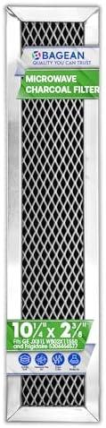 Microwave Filter Replacement 10.3" x 2.35" for GE JX81L WB02X11550 Frigidaire 5304464577 Microwave Charcoal Carbon Filter - Freshens and Filters Kitchen Air in Over the Range Vent Fan (JX81L 1-Pack)