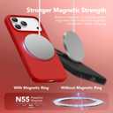 GONEZ Magnetic for iPhone 17 Pro Max Case, [Compatible with MagSafe] Anti-Scratch Microfiber Lining & Screen Protector, Silicone Camera Control, Shockproof Slim Phone Cover 6.9 inch, Red