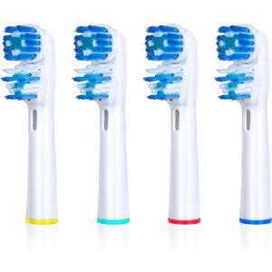 Replacement Brush Heads Compatible with Oral B- Double Clean Design, Double Clean Brush Heads, Compatible with Braun Oral-B Dual Clean Electric Toothbrush - Pack of 4