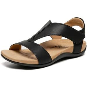 Athlefit Orthopedic Sandals for Women Comfortable Beach Orthotic Sandals with Arch Support, Size 10