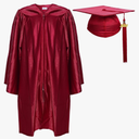 Newrara Unisex Shiny Kindergarten Graduation Gown Cap with Tassel Maroon Size 33"