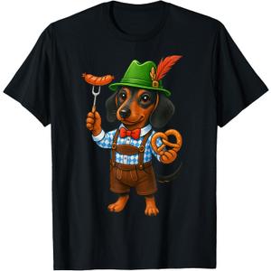 Oktoberfest Dachshund Cute Sausage Dog German Kids Men Women T-Shirt, S