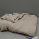 Bedsure Fall Gifts, Fuzzy Knit Throw Blanket for Couch - Super Soft, Cozy & Warm Fluffy Blanket, Gentlesoft, Breathable, Lightweight for Bedding Sofa, Beige, 60x80 Inches