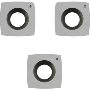 DLtools 2"Radius Carbide Insert Cutters(15X15X2.5-R50)4-Edge for Full and Pro Size Rougher Lathe Woodworking/Wood Turning Replacement (3pcs)