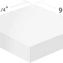 WELLAND 9 1/4 inch White Mission Floating Shelves for Wall, Bathroom Wall Mount Shelves, Wood Modern Display Shelves, Book Shelves,for Bedroom,Living Room and Kitchen