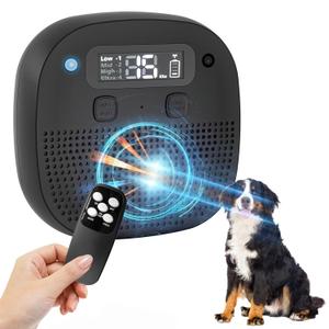 Tetra Ultrasonic Dog Bark Deterrent Devices, Rechargeable Anti Barking Device for Dogs with Sensor & 60ft Remote Control, Adjustable Bark Stopper Indoor Outdoor