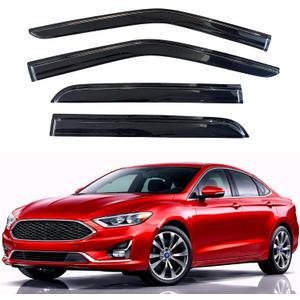 KPY Rain Guards Fit for 2013-2020 Ford Fusion, Out-Channel Window Visors Vent Wind Deflectors 4PC, Car Accessories for 13-20 Fusion