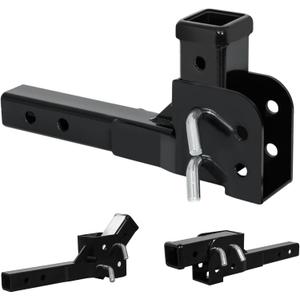 Fullwatt Folding 2" Trailer Hitch Adapter, Hitch Extender 2 Inch with 16.3'' Length, 500LB Extension Compatible