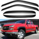 Window Rain Guards for 2001-2007 Chevy Silverado/Sierra,Window Visors Vent Shade Deflector for 2002-2006 Avalanche/Escalade/Suburban, 2001-2006 Yukon XL,for Crew Cab ONLY