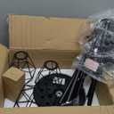 EDISHINE 70IN Farmhouse Floor Lamps for Living Room, Dimmable Industrial Tall Standing Lamps 3 LED Edison Bulbs Included, Diamond-Shaped Cage, Rustic Tree Corner Light for Bedroom, Office, Black