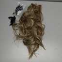 Hair Extensions Clip ins, 6 PCS Wavy Extensions, Light Brown&Ash Blonde Thick Hairpieces, Blends Well Hair Extensions (20Inch, 6PCS, Light Brown&Ash Blonde)