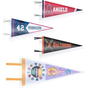 WANGDEFA 10 Pieces Soft Pennant Sleeve Bag Pennant Sleeve Protector Display for pennants 2 Mil Polyethylene Case Holder 12.75x31.5 Protector