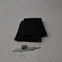 Transport Chair Back Cushion,Transport Chair Wheelchair Back Replacement Parts, Nylon Back Upholstery, 17 inches,Compatible: TR37E-SV,ATC17, etc.with core Iron and Hardware.STDS2349BLK.(1Ea,Black)