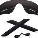 1.6MM Polarized Replacement Lenses & Rubber Kits for Oakley RadarLock Path Family Sunglasses (Carbon Black - Polycarbonate Polarized)