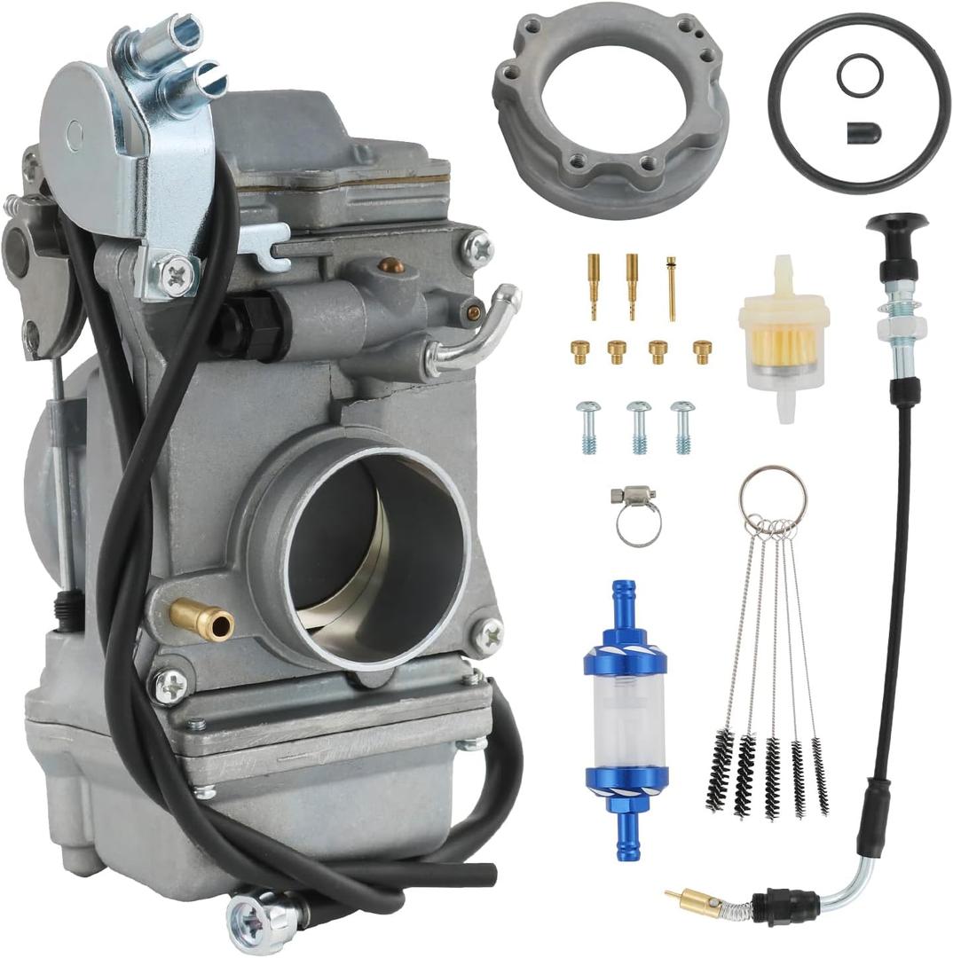 Carburetor Replacement For Mikuni HSR42 HSR 42mm TM42-6 Compatible with Harley Evo Evolution Twin Cam Motorcycle