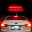 CYDZSW Third Brake Light Assembly 12V Universal,3rd Brake Lights Bar 24 LED,Stop Light Lamp Strip,Camper Shell Trailer Cargo High Mount Brake Light(Red)