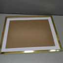 Poster Palooza 19x15 Frame Gold Beaded Antique Solid Wood Picture Frame with UV Acrylic Plexiglass, Foam Board Backing & Hardware Included
