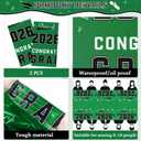 OHOME Graduation Decorations Class of 2026 2027 - Graduation Party Decorations - Plastic Green Tablecloth for Class of 2026 - Party Favors Supplies Banner Backdrop,2 Pack