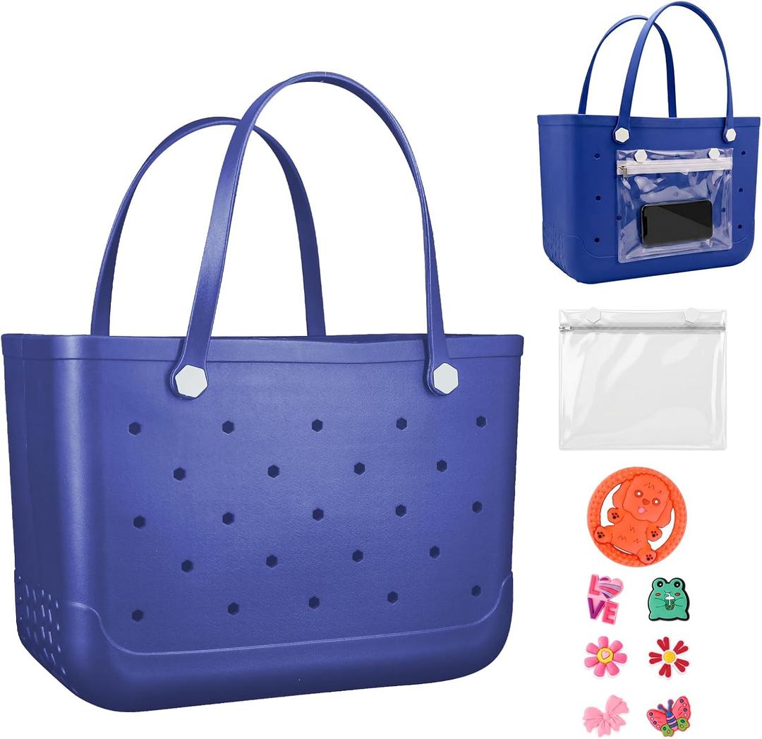 Large EVA Tote, Water Resistant, Sand Resistant Beach Bag for Women