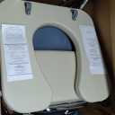 Medline Drop Arm Commode with Padded Seat and Backrest, Durable Toilet Chair for Adults and Seniors, Removable Pail, Splash Guard, Drop Down Arms for Easy Transfer, 350 lb. Weight Capacity, Tan
