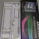 AsiaHorse ARGB PSU Cover Kit, Aurora Addressable RGB Power Extension Cover for Motherboard & GPU PC Cables, 5V 3Pin ARGB Sync, Fits 12+4-Pin/8pin/24pin (White)