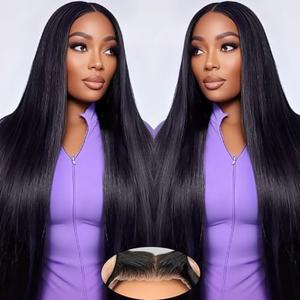 IWISH Wigs Human Hair Glueless Wear And Go Human Hair Wig Pre Plucked Pre Cut with Anti-Slip Suitable for Beginners HD Lace Closure Wig All-Day Comfort Natural Black 26 Inch