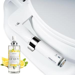 Bidet Attachment for Toilet, Scented Bidet with Fragrance Spray, Self Cleaning and Retractable Bidet Sprayer with Adjustable Pressure, Frontal & Rear Wash Non Electric Bidet for Toilet Seat (Lemon)