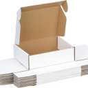 FARRAY 50 Pack of 7x5x2 Inches Small Shipping Boxes, Durable Kraft Corrugated Cardboard Boxes for Shipping, Mailing and Packaging, White