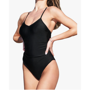 Girls Swimsuit One Piece Black, Size M