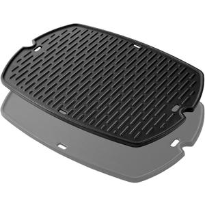 7583 Q2000 Griddle Full Size Grill Replacement Parts for Weber Q200 Q220 Q2200 Q2400 Q240 Flat Top Griddle Insert 396000 566002 54060001 53060001 396002 Accessories Cast Iron Reversible Plate