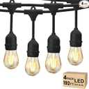 Svater 192 FT Outdoor String Lights 2W S14 LED Commercial Grade Waterproof