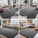 8x10 Area Rugs for Living Room: Ultra Soft Fluffy Shag Grey Rugs for Bedroom, Non-Slip Large Fuzzy Plush Rug Indoor Floor Carpet for Nursery Kids Boys Girls Room, Dorms, Playroom, Modern Home Decor