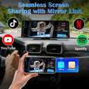 8.1" HD Carplay Screen for Car Stereo, 2K Dash Cam Wireless Portable Touch Screen Car Play with Apple Carplay & Android Auto with 1080P Back Up Camera, Bluetooth, Mirror Link, GPS , AUX, Voice Control