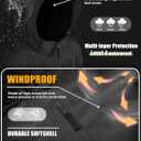 GEMYSE Kids Winter Jacket Waterproof Boys Girls Ski Jacket with Hood Windproof Warm Fall and Winter Outerwear (Black, M)