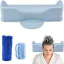 Hair Washing Station,Portable Hair Washing Basin for Sink or Bathtub,Silicone Shampoo Bowl with Scalp Massager,Tear-Free Shampoo Bowl with Suction Cups for Elderly Pregnant