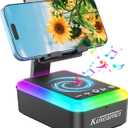 Gift for Women & Men | 3-in-1 Bluetooth Speaker, Cell Phone Stand & Portable Wireless Lanyard with Light | Unique Birthday Gift for Dad, Mom, Husband | Cool Tech Gadget