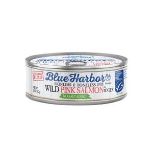 Blue Harbor Fish Co. Wild Pink Salmon in Water No Salt Added - 5 oz Can (Pack of 12), BB Date: 01/22/28