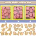 24pcs Animal Cookie Cutters Stamps Biscuit Baking Tools Embossing Cookie Molds