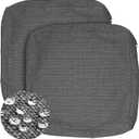 GUEGLSA Replacement Outdoor Cushion Covers 24x24x5 inch, Waterproof Patio Seat Cushion Slipcovers, Chair Cushion Slip Cover, Set of 2, Multiple Grey