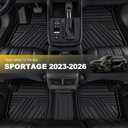 Car Rubber Floor Mats for Kia Sportage 2023 2024 2025 2026 (Include Hybrid) - Custom Fit All Weather Anti-Slip Automotive Floor Liners Car Mats Sportage Gasoline Accessories, Black