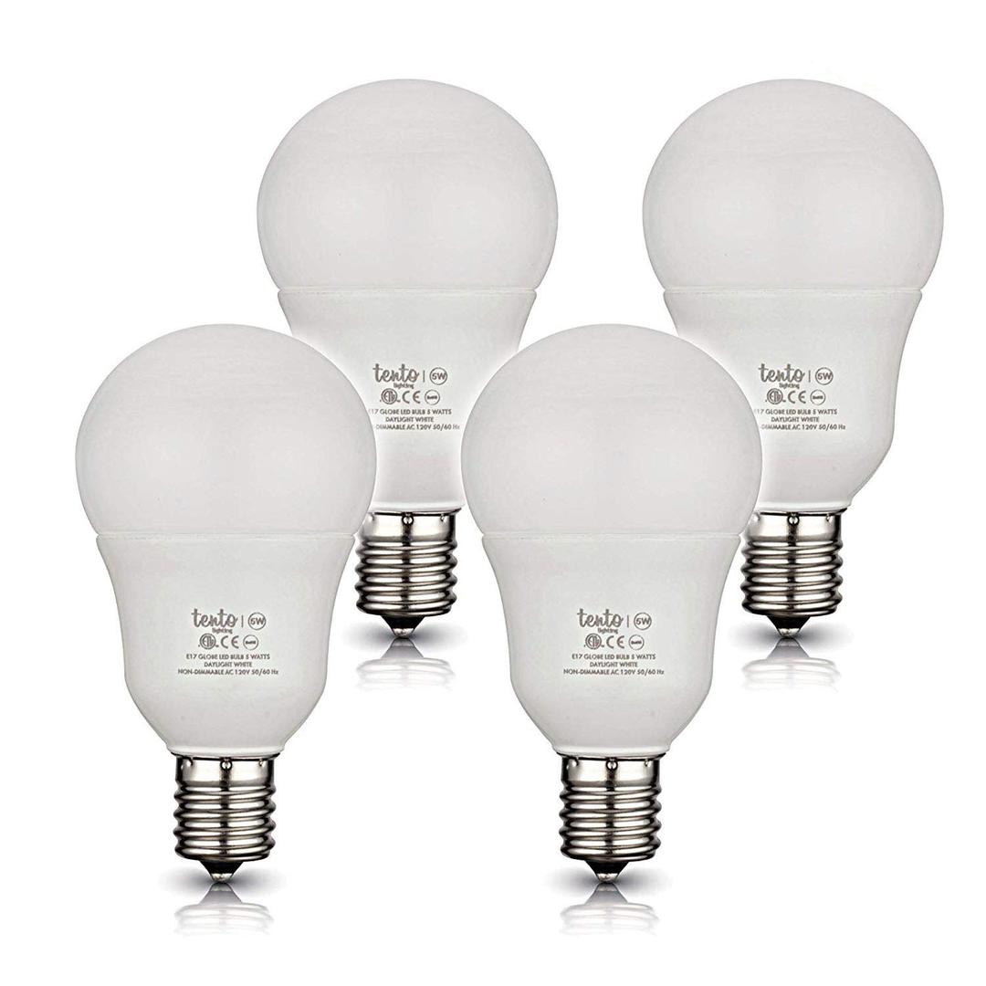 tento E17 LED Bulbs for Ceiling Fan Fixtures 40w Incandescent Replacement Lightbulbs with Intermediate Edison Base 120v Warm White (4 Pack)