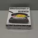 Elite Gourmet ESB100B Countertop Single Coiled Burner Electric Hot Plate, Temperature Control, Indicator Light, Easy to Clean, Black