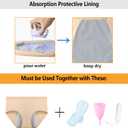 JojoQueen Period Underwear for Women Menstrual Panties Cotton Postpartum Easy Clean Teens Brief (XXXL)