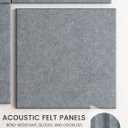 Bumusty Large Cork Board 48" x 36" Alternative - 12 Pack Felt Wall Tiles with 70 Safe Removable Adhesive Tabs, 30 Pushpins, Cork Boards for Walls Pin Board Bulletin Board Office Decor (Blue Gray)